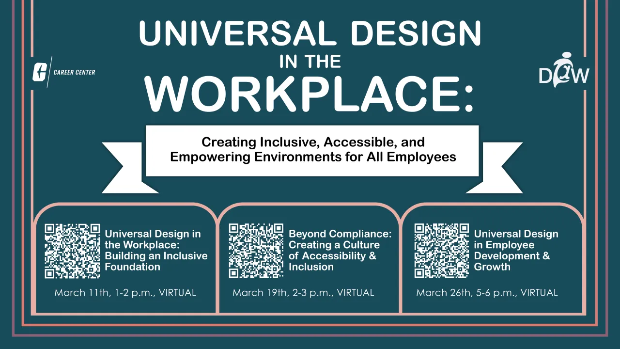 Universal Design Event Links: March 11th: https://charlotte-csm.symplicity.com/students/?s=event&ss=ws&mode=form&id=5066588a1406992511e846a3df54c393 March 19th: https://charlotte-csm.symplicity.com/students/?s=event&ss=ws&mode=form&id=eaba5383484b762e8db95577020d7b6b March 25: https://charlotte-csm.symplicity.com/students/?s=event&ss=ws&mode=form&id=381f0d5d019de008b09c0419b55c4a7b