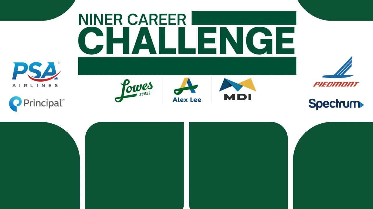 Niner Career Challenge at UNC Charlotte sponsored by PSA Airlines, Principal, Alex Lee, Spectrum, and Piedmont Airlines