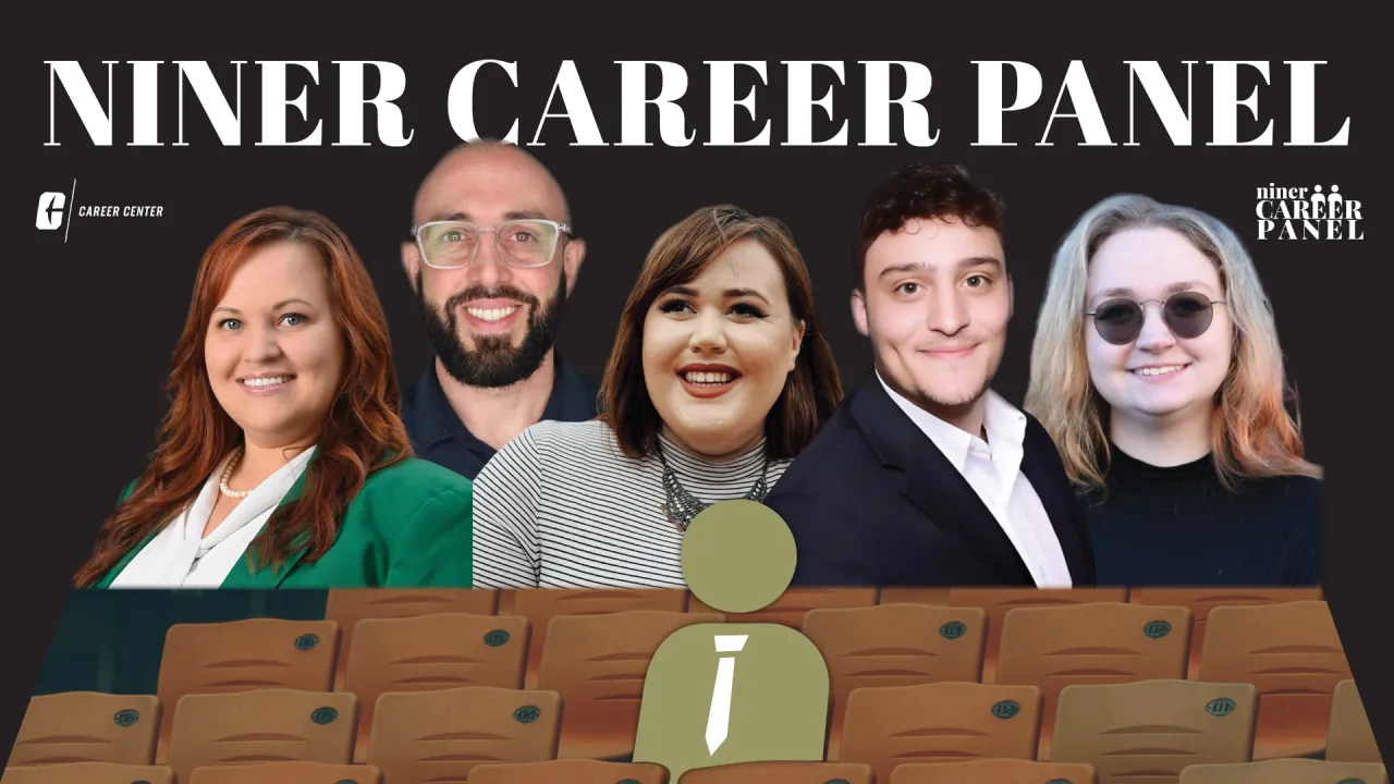 Niner Career Panel; student panelists and employer audience