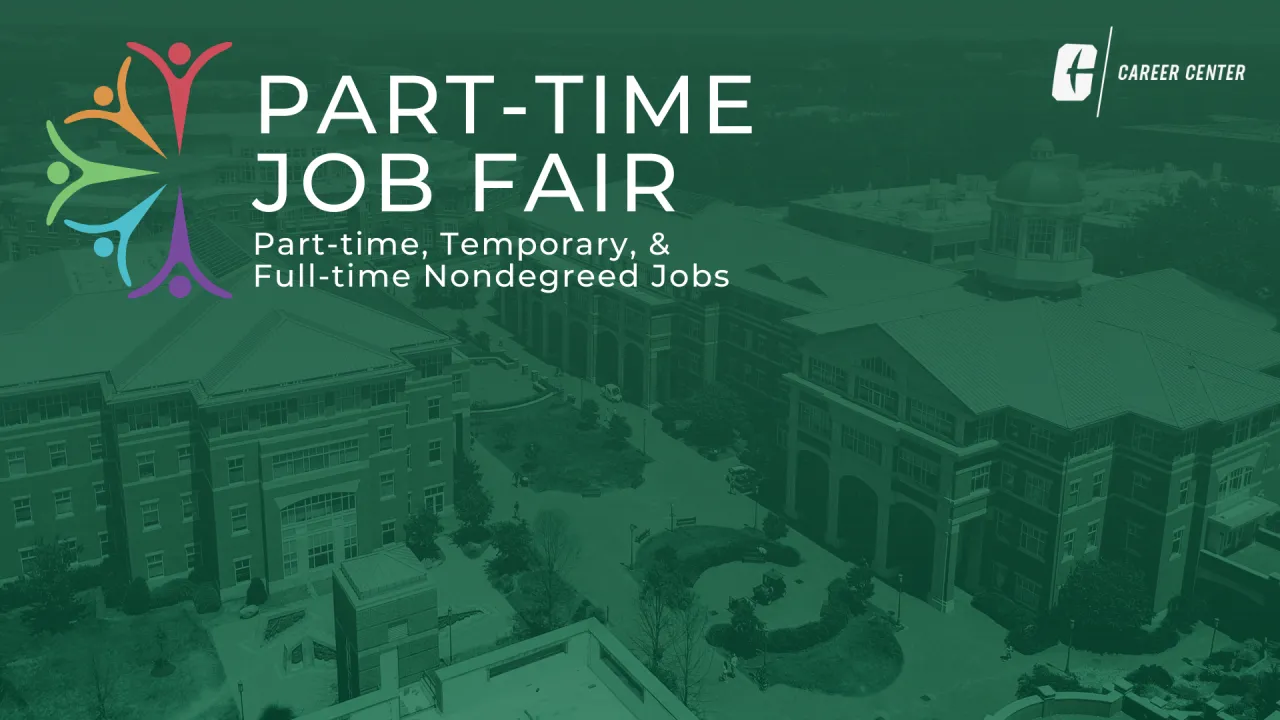Part time job fair offering part time, temporary, and full time nondegreed jobs