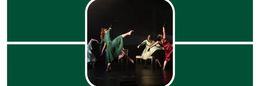 UNC Charlotte Dance students perform on stage.
