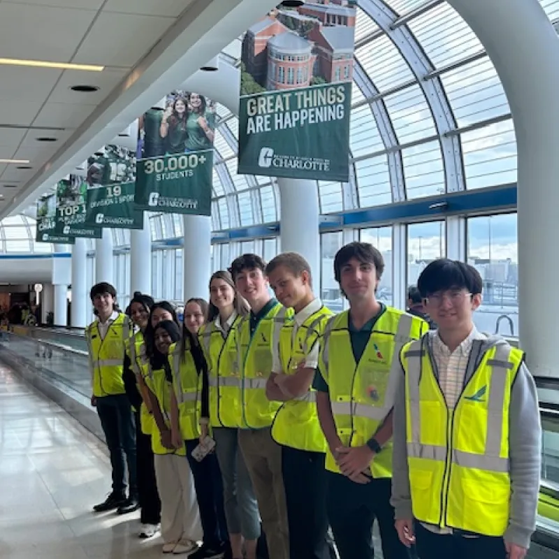 Individuals at American Airlines Career Trek posing for a picture