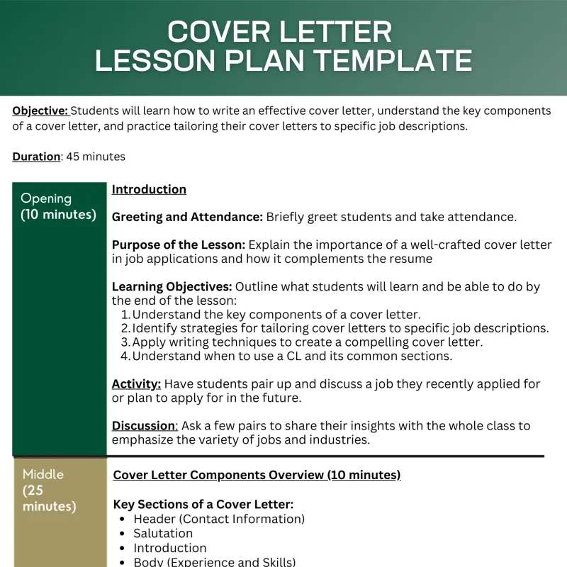 cover letter template