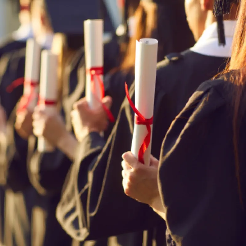 graduates in gown