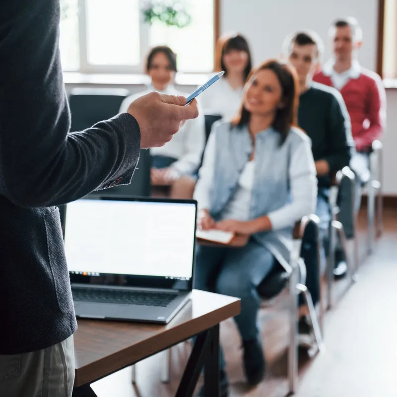 Classroom with students