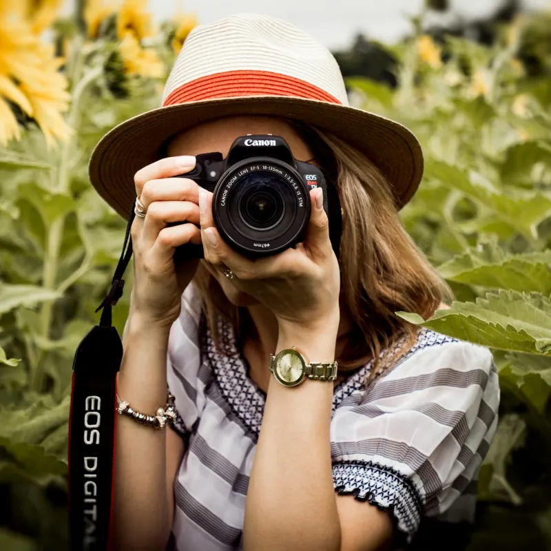 Lady using camera