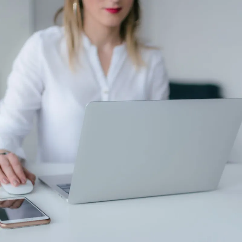 Lady at Computer