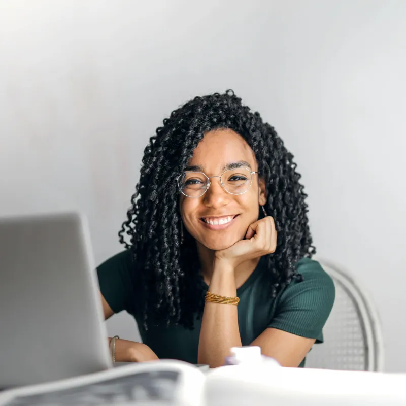 Girl at computer