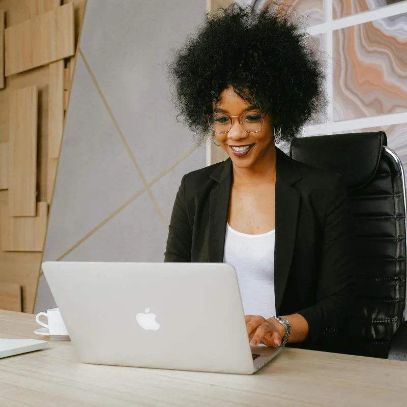 Woman on computer